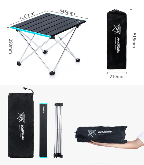 Bàn gấp gọn inox mang đi câu cá NatureHike NH19Z008-Z