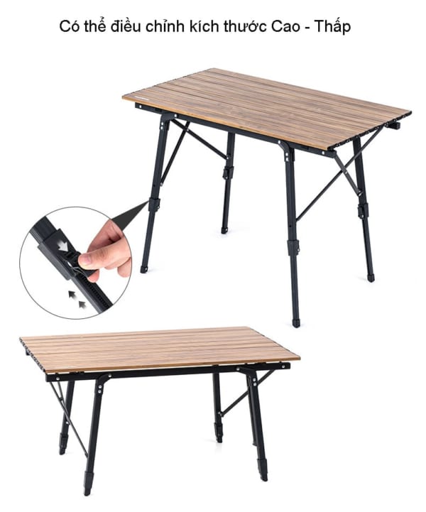 Bàn xếp chân cao phong cách cổ điển NatureHike NH19Z003-D