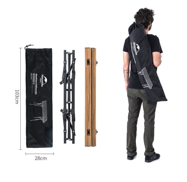 Bàn xếp chân cao phong cách cổ điển NatureHike NH19Z003-D