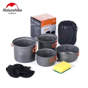 Bộ nồi du lịch 4 chiếc cao cấp chống gỉ NatureHike NH15T401-G