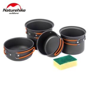 Bộ nồi du lịch 4 chiếc cao cấp chống gỉ NatureHike NH15T401-G