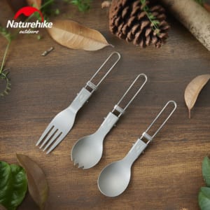 Bộ thìa dĩa không gỉ, nhỏ gọn tiện lợi NatureHike NH18C001-J
