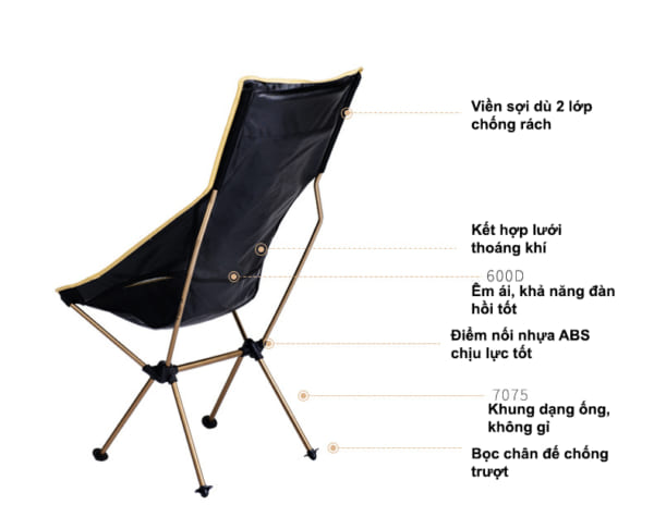 Ghế xếp du lịch đi cắm trại NatureHike NH17Y010-L
