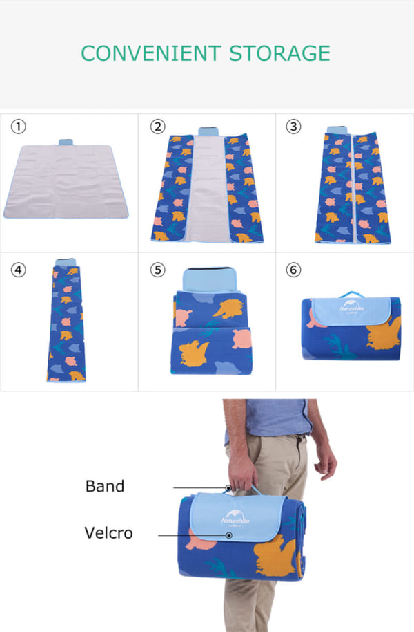 Thảm trải picnic du lịch gấp gọn NatureHike NH17Y020-L