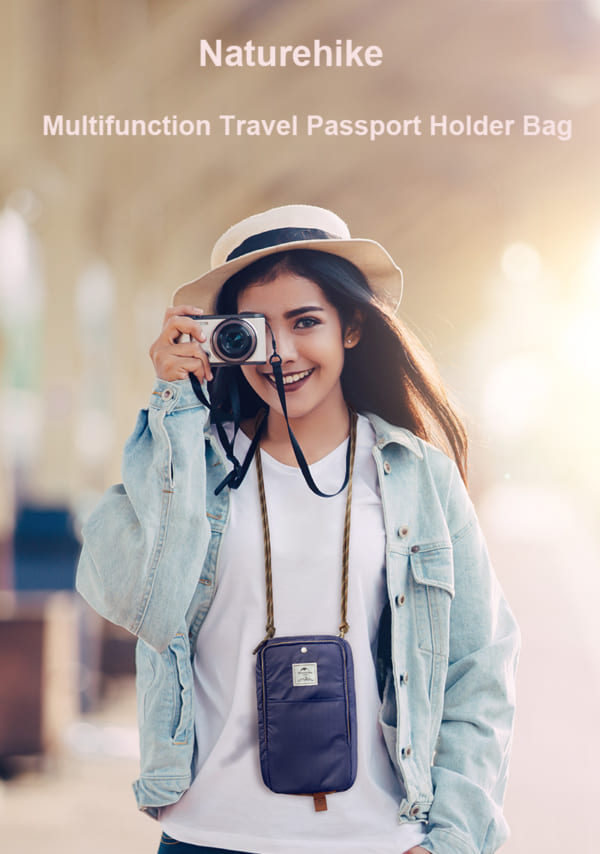 Túi đựng passport hộ chiếu dây đeo cổ NatureHike NH17X010-B