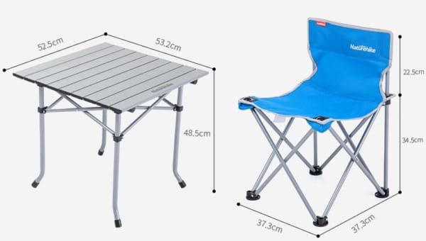 Cấu tạo đặc biệt của bộ bàn ghế gập gọn du lịch NatureHike NH17Z002-Z tiện lợi