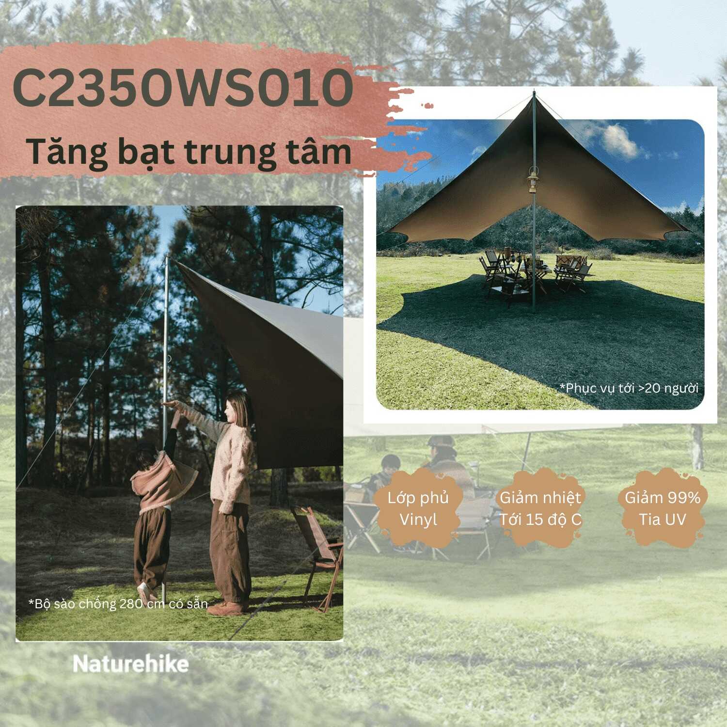 Tăng phủ Titan đen Naturehike C2350WS010